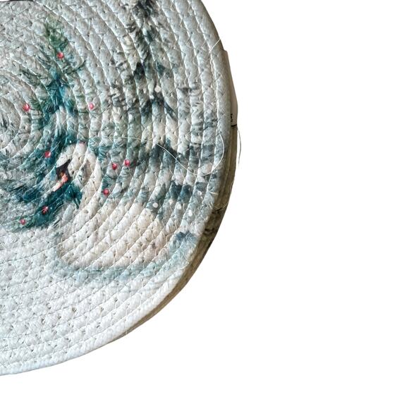 Cupcakes & Cashmere SWAN Braided Placemats 12x18 Christmas Holiday NEW - Picture 6 of 8